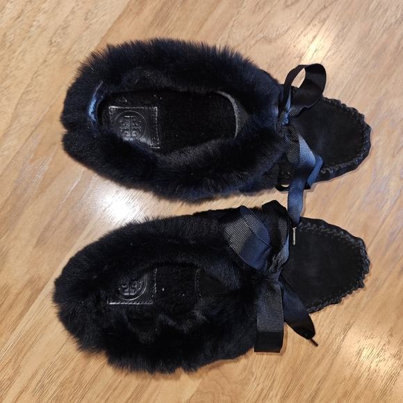 Tory Burch Aberdeen Fur Slippers size 7 - Picture 3 of 6